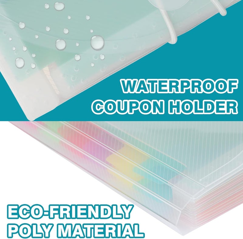 H4D Check Size 13 Pocket Expanding File Folder, Accordion File Organizer Wallet Case for Coupon Receipt Storage, 10 x 5.5 inches, Rainbow Color - Image 5